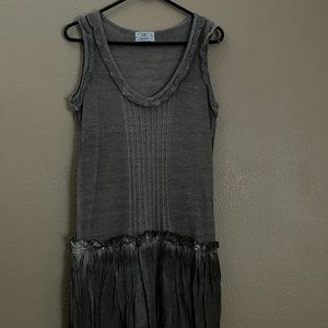 LEA FERRI women's grey dress.  Size L.